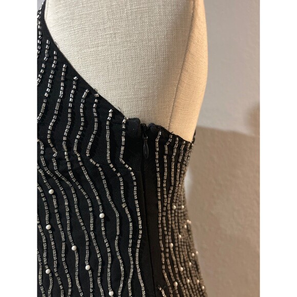 GUESS Womens Y2K Heavily Beaded Chiffon Slinky Slip Mini Dress size 2 Whimsygoth - Picture 9 of 12